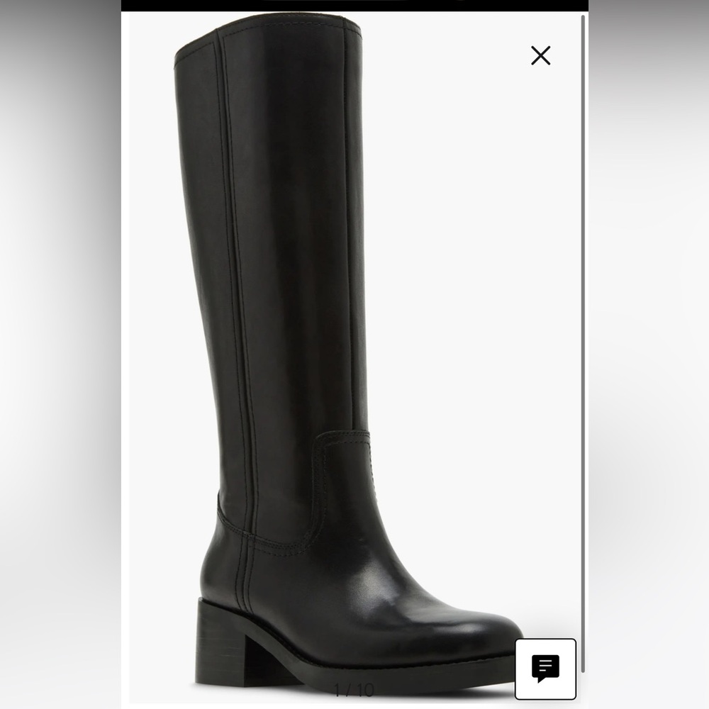 Blondo Camrin Black Leather Boots new in box size 10